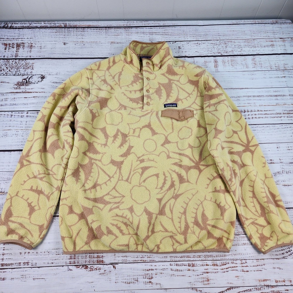Patagonia Lightweight Synchilla Snap-T Pullover Womens XL Floral Fleece 25455